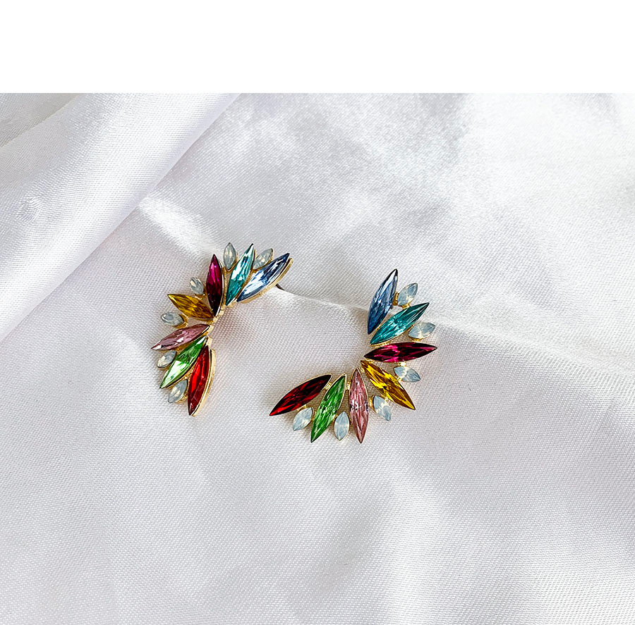 Fashion Color Alloy Diamond Stud Earrings,Stud Earrings