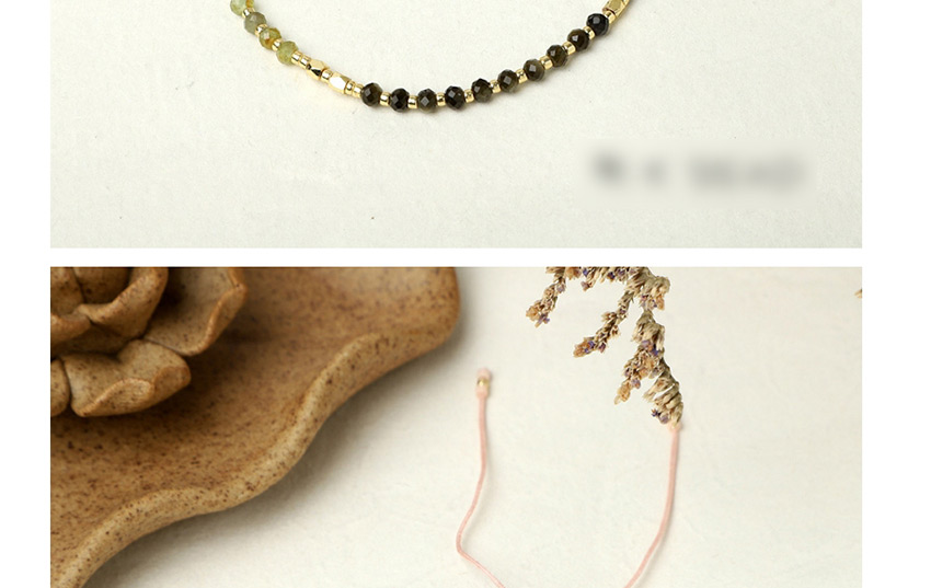 Fashion Purple + Pink Rice Beads Hand-woven Gold Beads Semi-precious Stones Bracelet,Beaded Bracelet