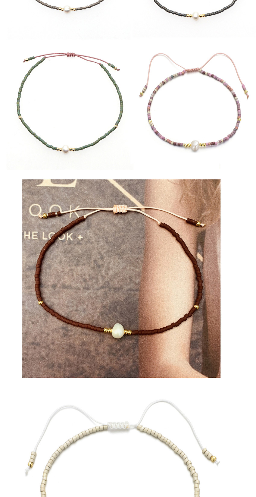 Fashion Golden Rice Beads Hand-woven Natural Freshwater Pearl Bracelet,Beaded Bracelet