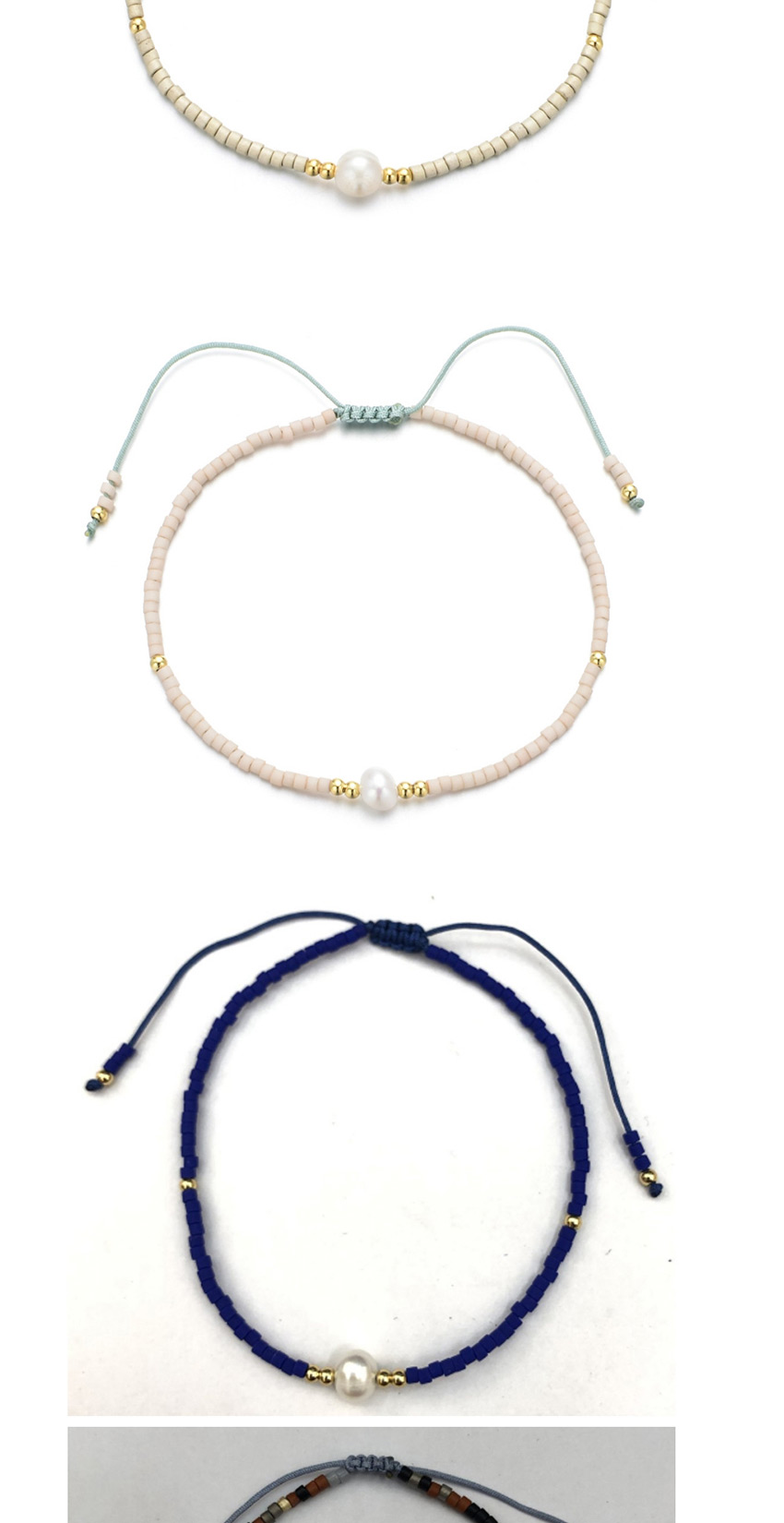 Fashion Dark Gray Rice Beads Hand-woven Natural Freshwater Pearl Bracelet,Beaded Bracelet