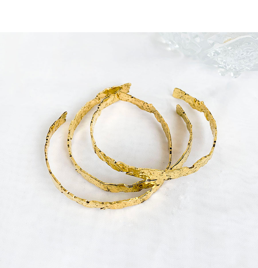 Fashion Golden Irregular Natural Concave Convex Alloy Bracelet Set,Fashion Bangles