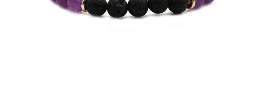 Fashion Amethyst Volcanic Stone Bracelet (8mm) Amethyst Volcanic Stone Beaded Elastic Bracelet,Fashion Bracelets