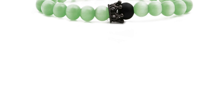 Fashion Frosted Crown (8mm) Frosted Stone Green Cat