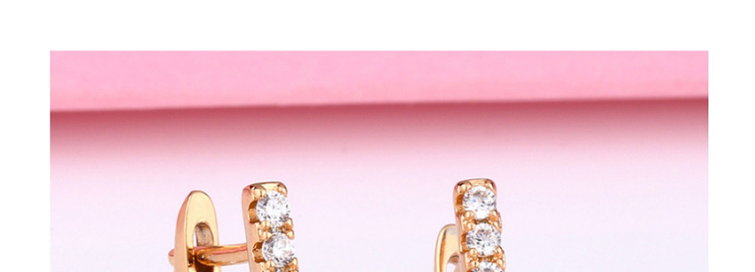 Fashion Golden V-shaped Diamond Earrings,Earrings