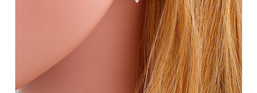 Fashion Golden Diamond Flower Cutout Earrings,Earrings