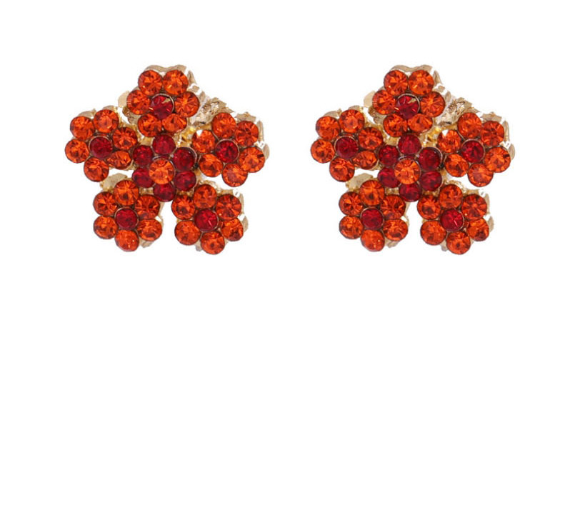 Fashion Colour Diamond Pierced Earrings,Stud Earrings