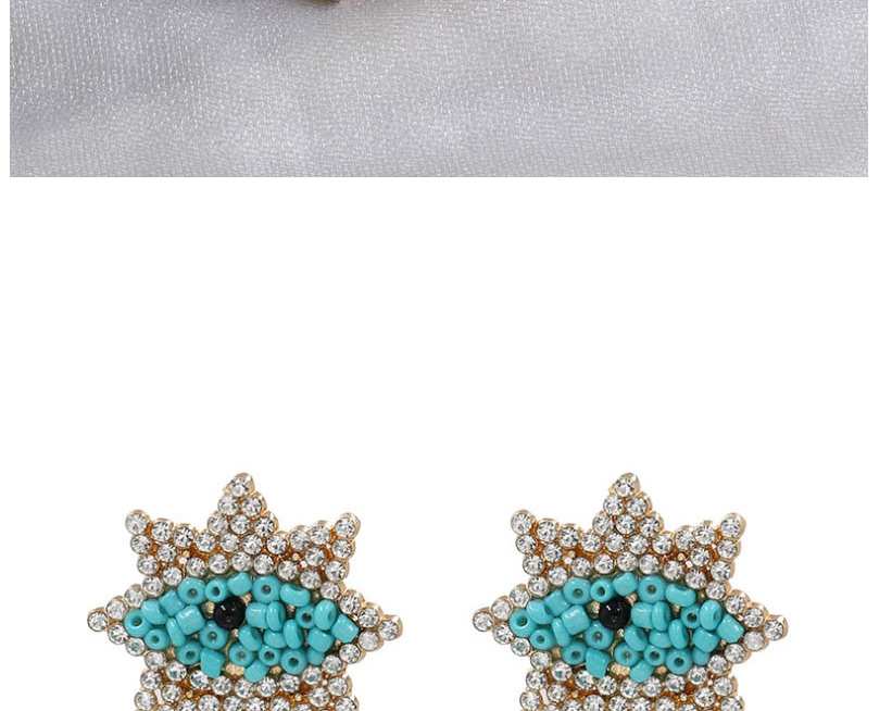 Fashion Yellow Star Eyed Diamond Earrings,Stud Earrings