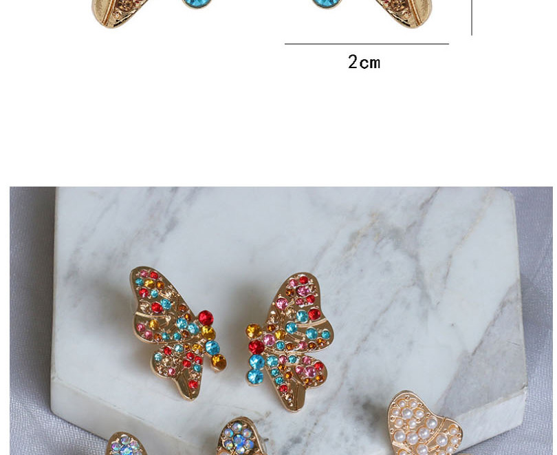 Fashion Blue Butterfly Pierced Earrings,Stud Earrings