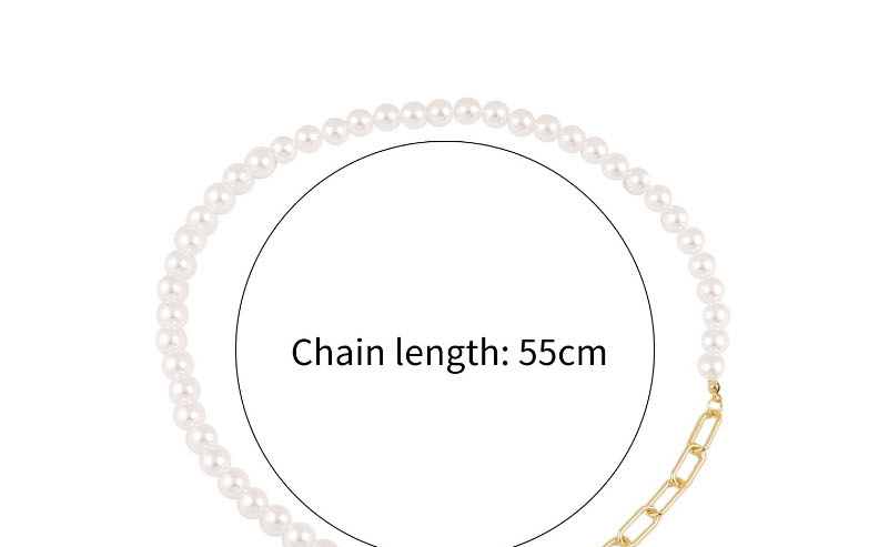 Fashion White Asymmetrical Alloy Pearl Necklace Necklace,Multi Strand Necklaces