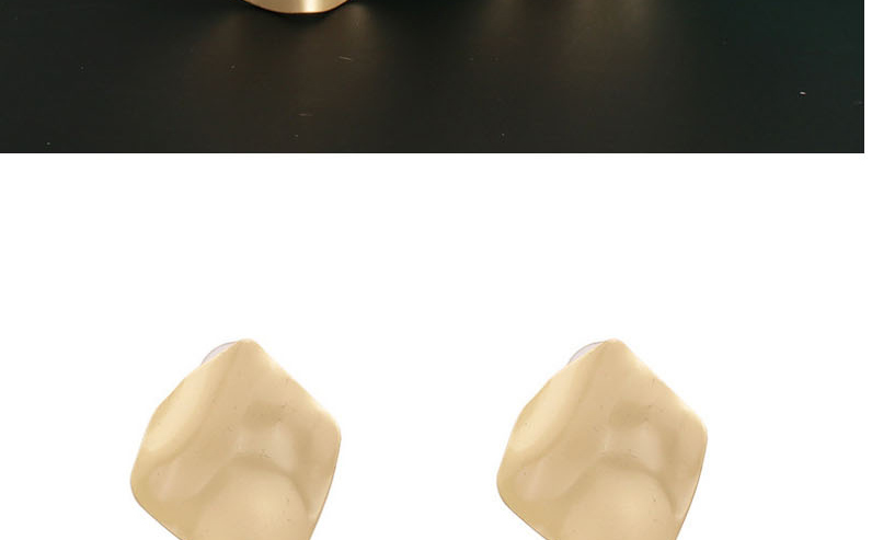 Fashion Golden Alloy Geometric Concave Convex Stud Earnail,Drop Earrings