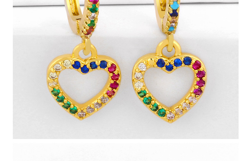 Fashion Pin Brooch With Diamonds And Geometric Cutout Earrings,Earrings