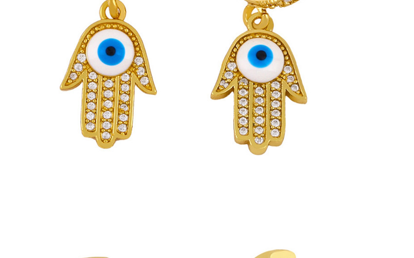 Fashion Eye Diamond Drop Eyes Geometric Cutout Earrings,Earrings