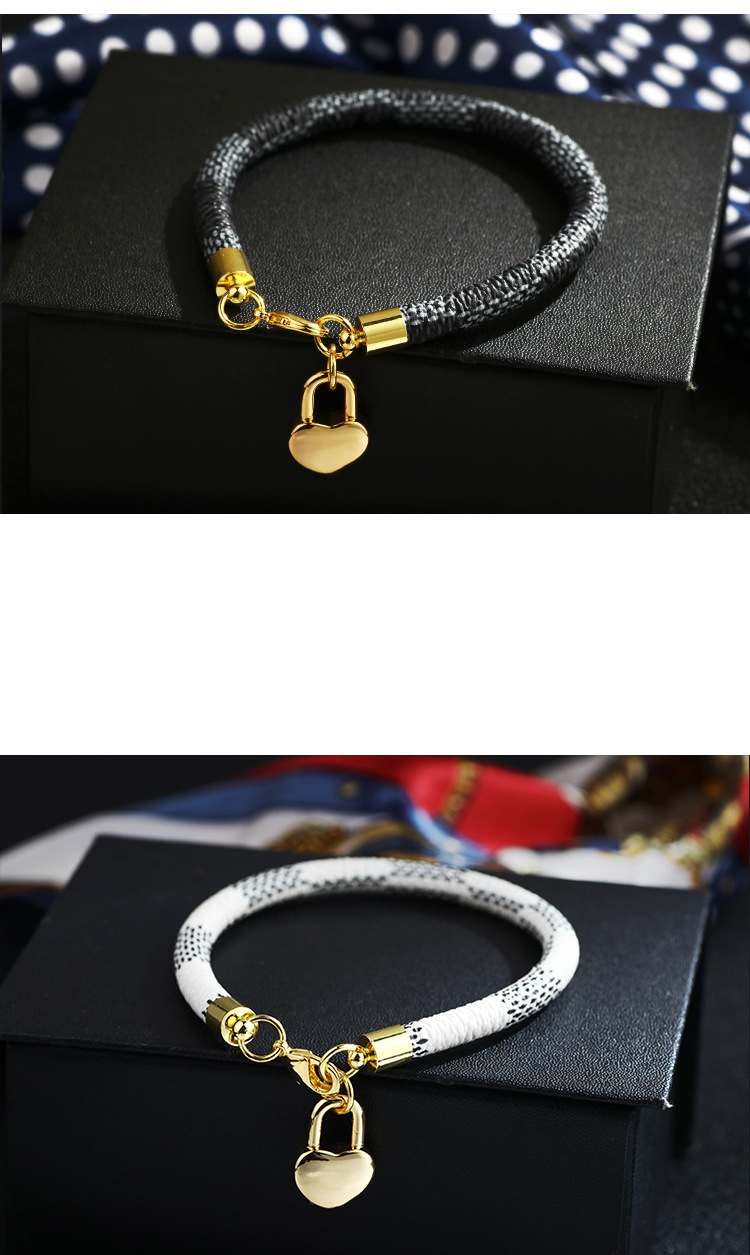Fashion Black Stripe Peach Pendant Plated Genuine Gold Bracelet,Fashion Bracelets
