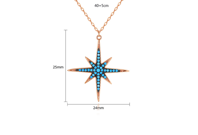 Fashion Blue Copper Zircon Necklaces Necklace,Necklaces