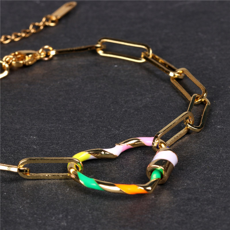 Fashion Cross Gold Love Dripping Crude Chain Bracelet,Bracelets