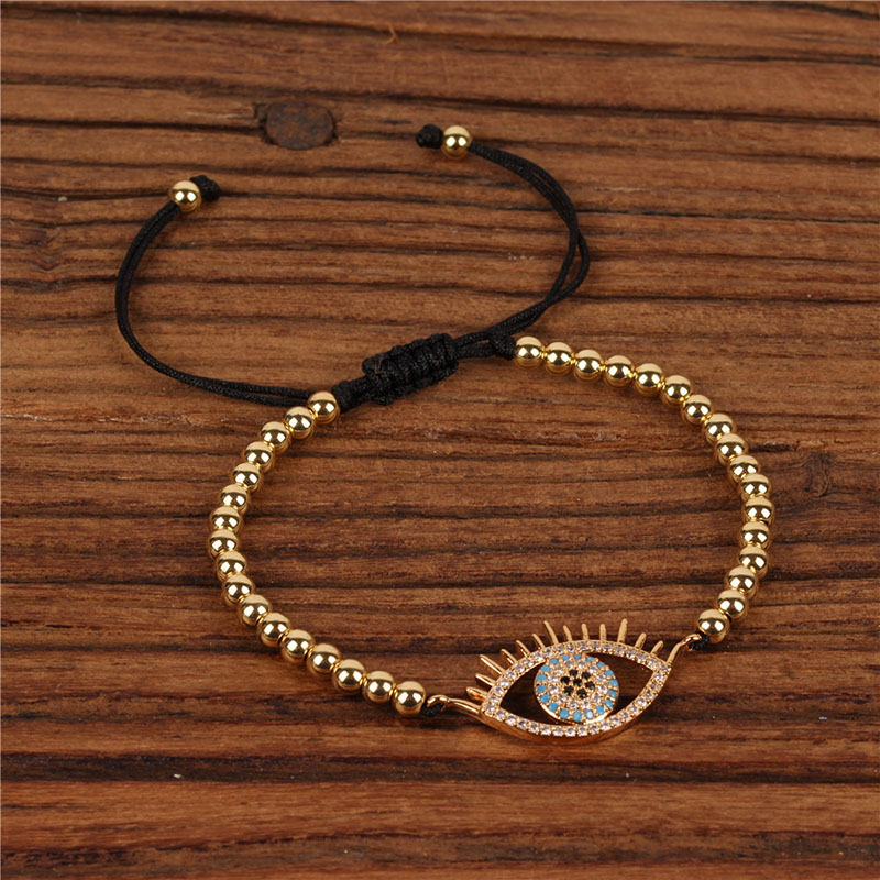 Fashion Silvery Diamond Eye Bracelet With Copper Beads,Bracelets