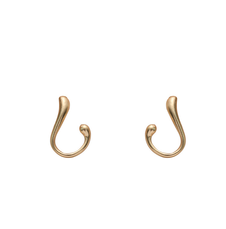 Fashion Golden  Silver Needle Geometric Dumb Gold Irregular Retro Ear Studs,Stud Earrings