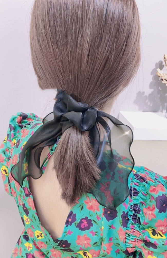 Fashion Violet Bow Ribbon: Ribbon: Colon Circle Hair Rope,Hair Ring