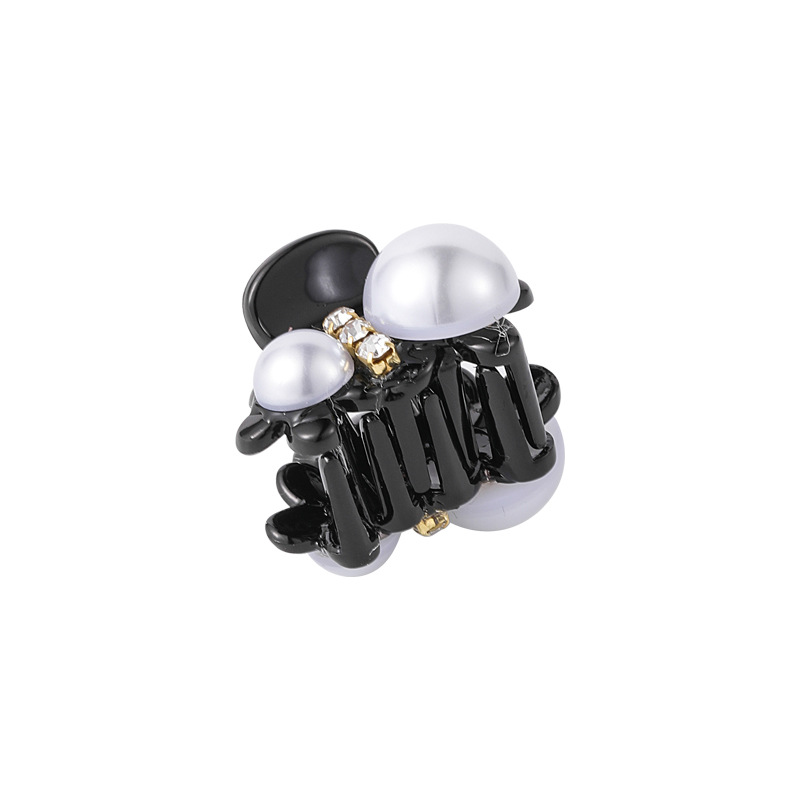 Fashion White Buttons Trumpet Pearl Hairpin,Hair Ribbons