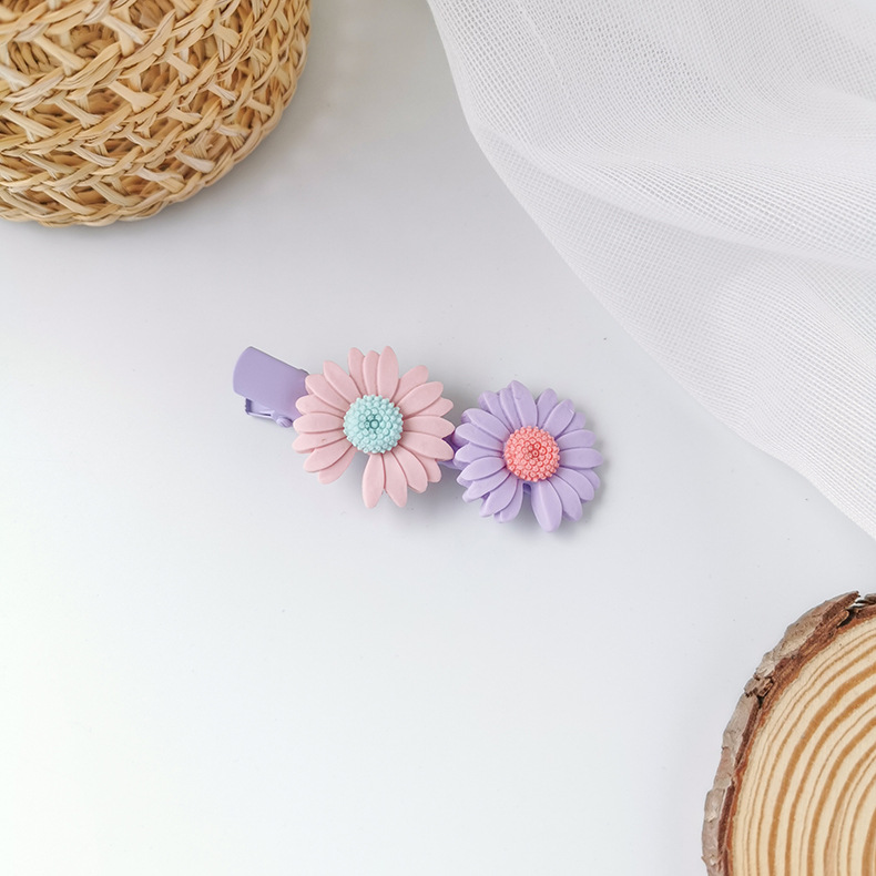 Fashion Three Flowers (pink Violet Blue) Daisy Duck Clip,Hairpins