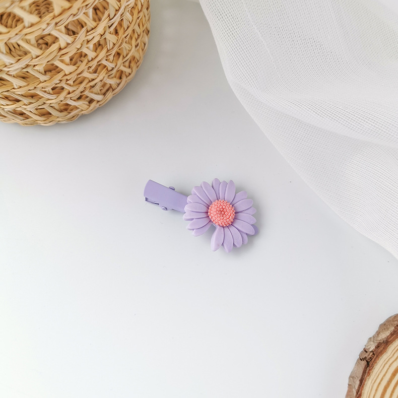 Fashion Two Flowers (purple + Powder) Daisy Duck Clip,Hairpins