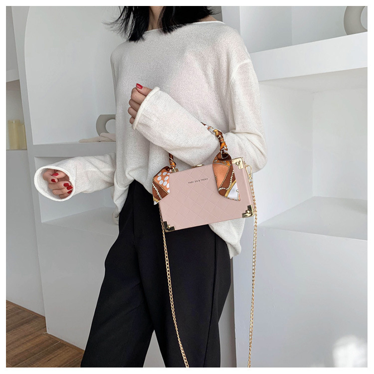 Fashion Pink Scarf Chain Handbag Shoulder Bag,Handbags
