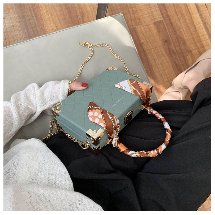 Fashion Green Tea Scarf Chain Handbag Shoulder Bag,Handbags
