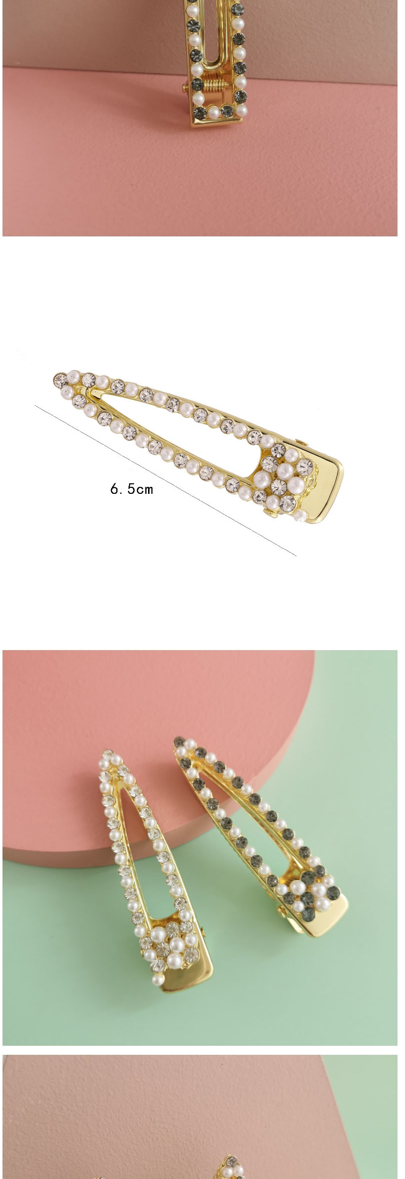 Fashion One Word Diamond Shaped Alloy Hollowed Hairpin,Hairpins