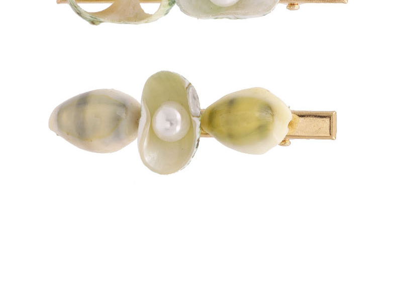 Fashion Golden Conch Shell Pearl Alloy Clip Set,Hairpins