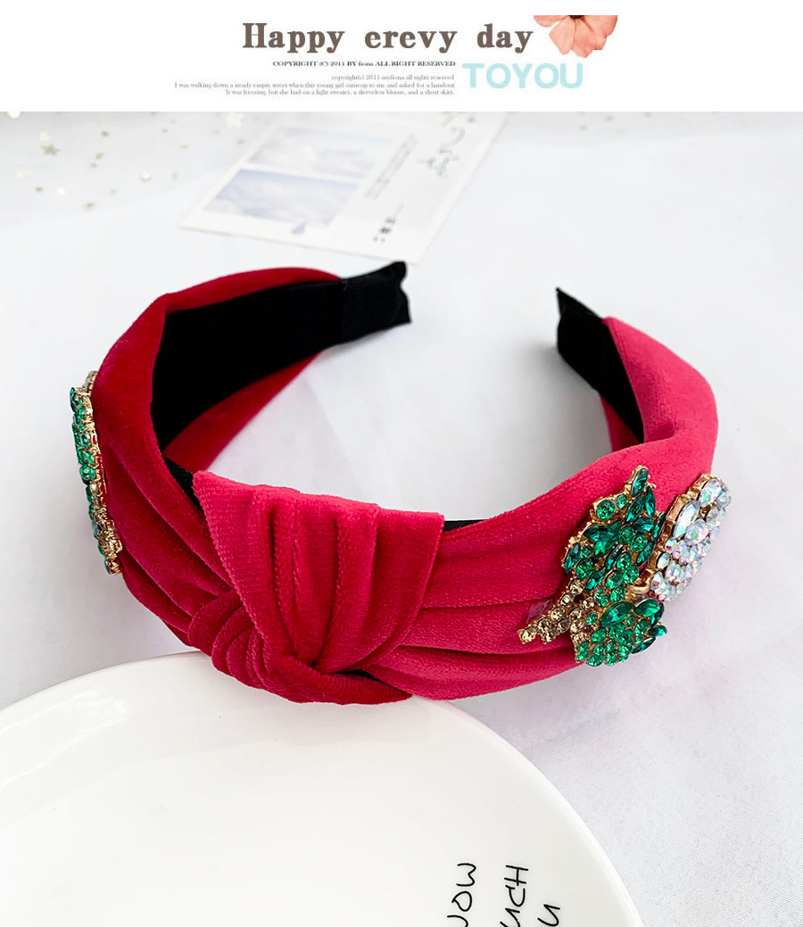 Fashion Black The Alloy Is Studded With Flowers And Velvet Knots,Head Band