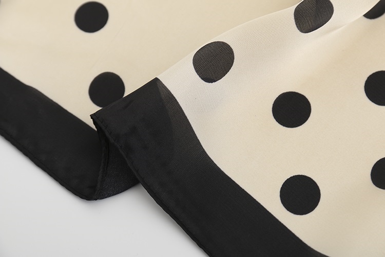 Fashion White Dot Printing Silk Imitation Scarf Small Scarf Multi-purpose Use,Thin Scaves