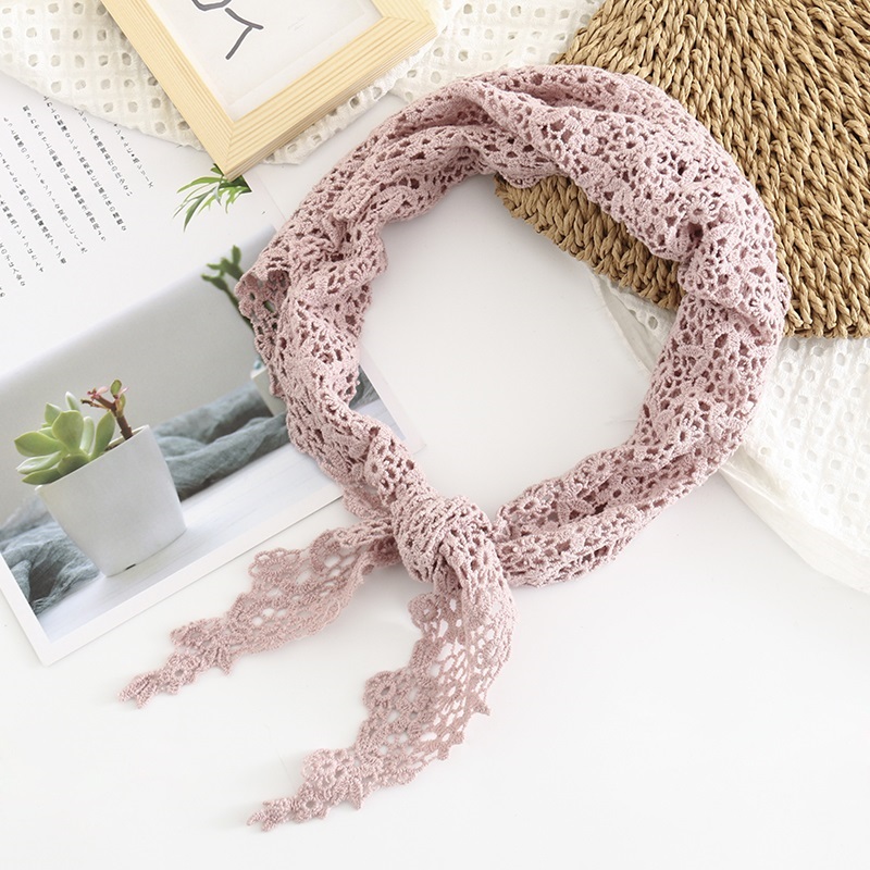 Fashion Pink Lace Scarf Scarf Scarf,Thin Scaves