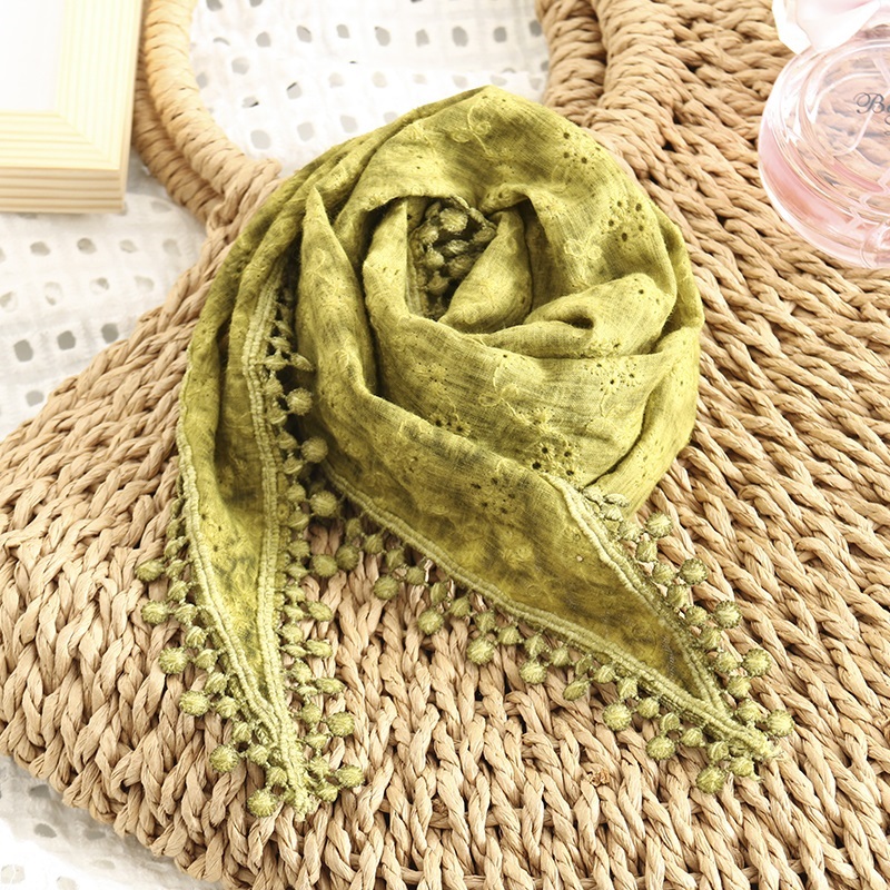 Fashion Light Brown Make The Old Dirty Embroidered Scarf Scarf,Thin Scaves