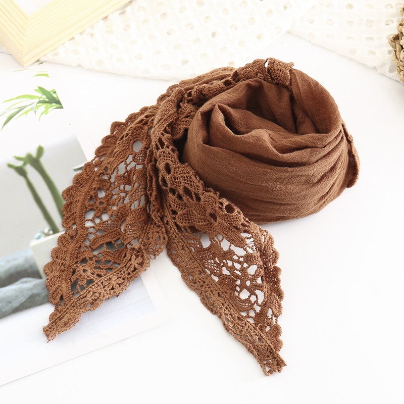 Fashion Caramel Color Lace Scarf Small Shawl,Thin Scaves