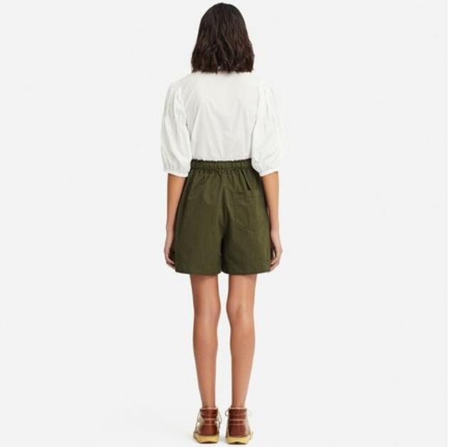 Fashion Army Green Elastic Shorts And Loose Shorts,Shorts