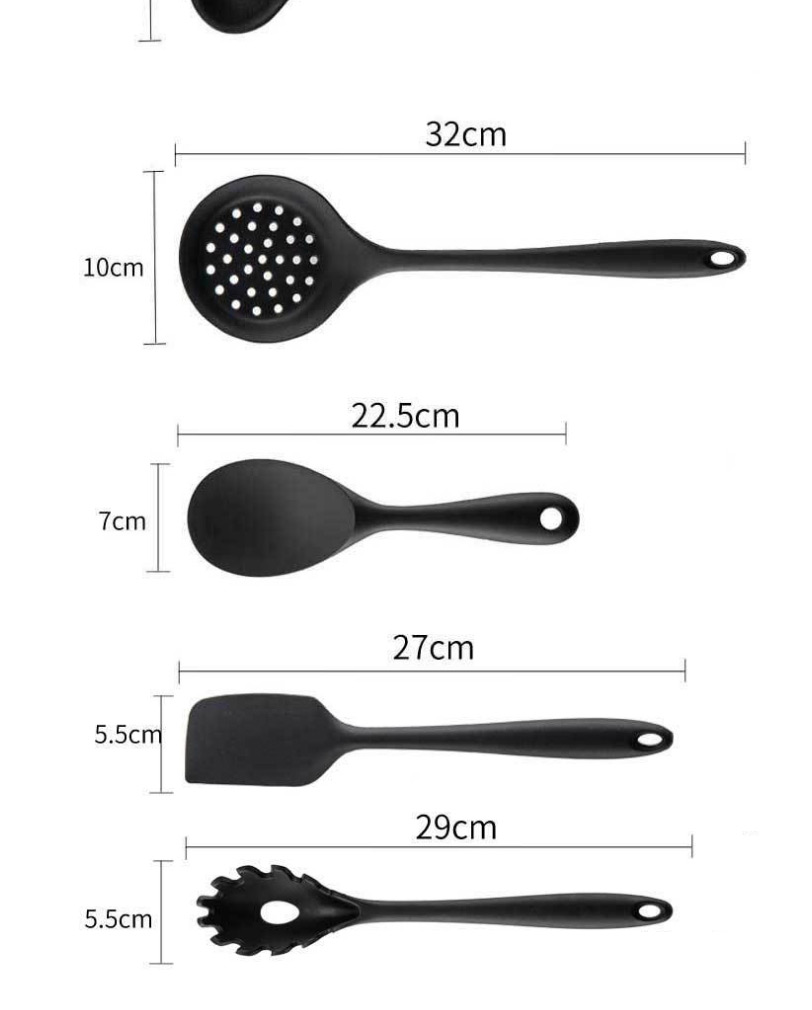 Fashion Black Shovel High Temperature Resistant Non Stick Cooking Utensils,Kitchen