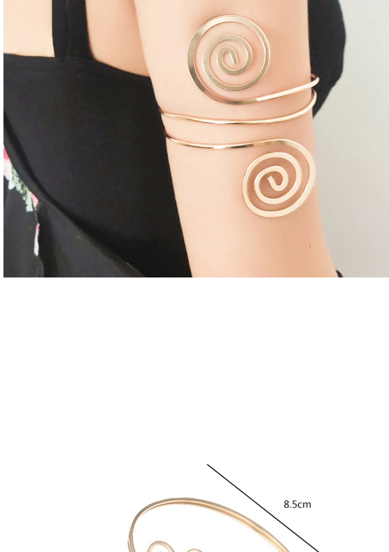 Fashion Golden Alloy Hollow Geometric Pattern Metal Armband,Body Chain