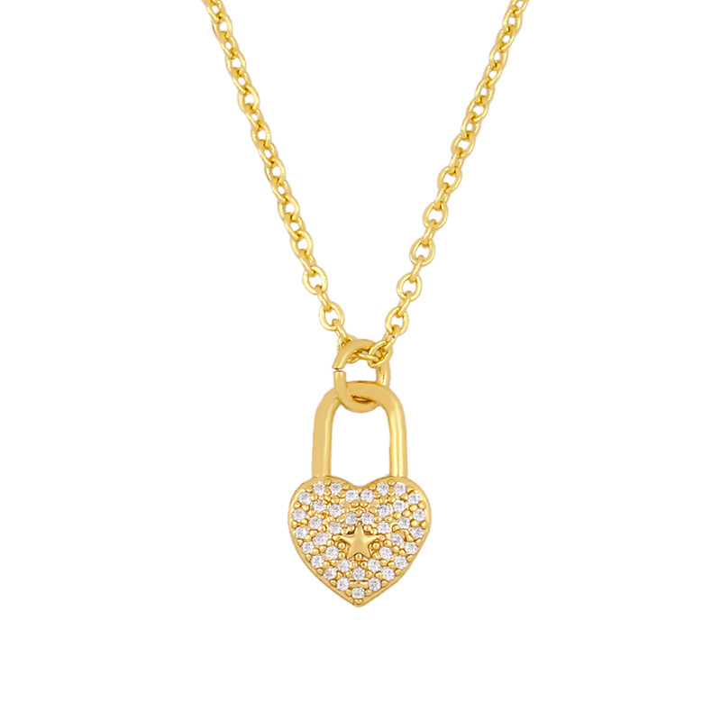 Fashion Elliptical Gold Diamond Necklace,Necklaces