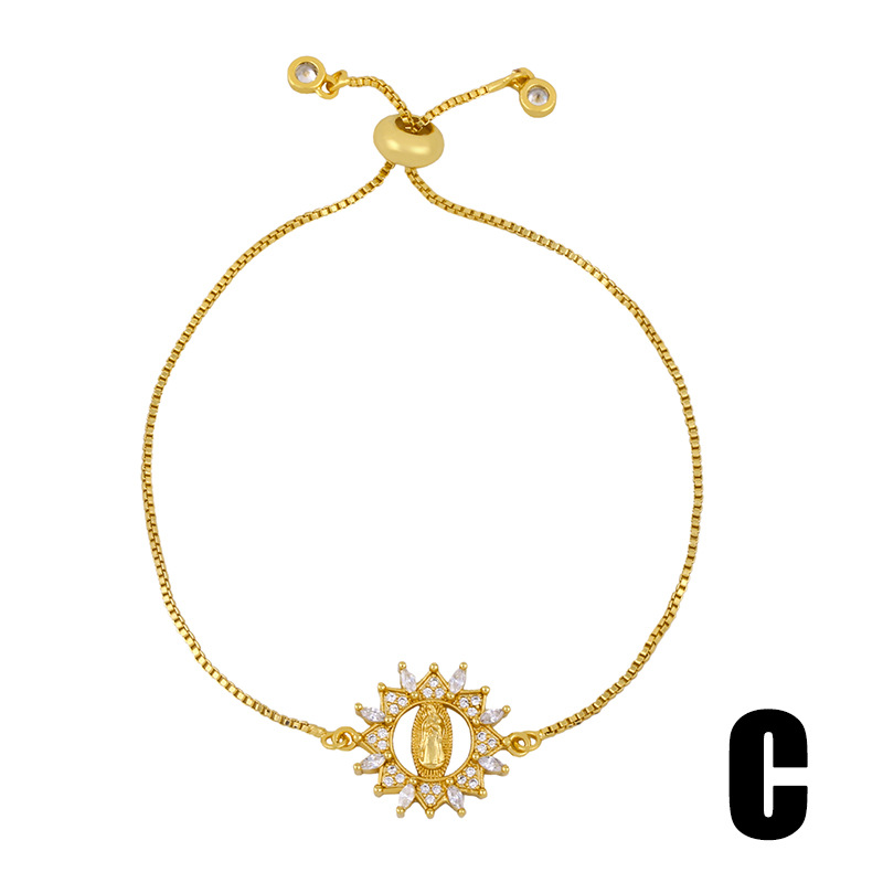 Fashion Hollow Gold Maria Bracelet With Copper Zircon,Bracelets