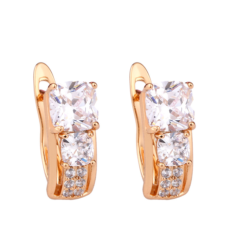Fashion Golden Copper Stud Earrings,Earrings