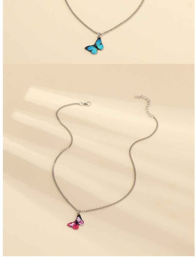 Fashion Black Dripping Butterfly Alloy Clavicle Necklace Chain,Pendants