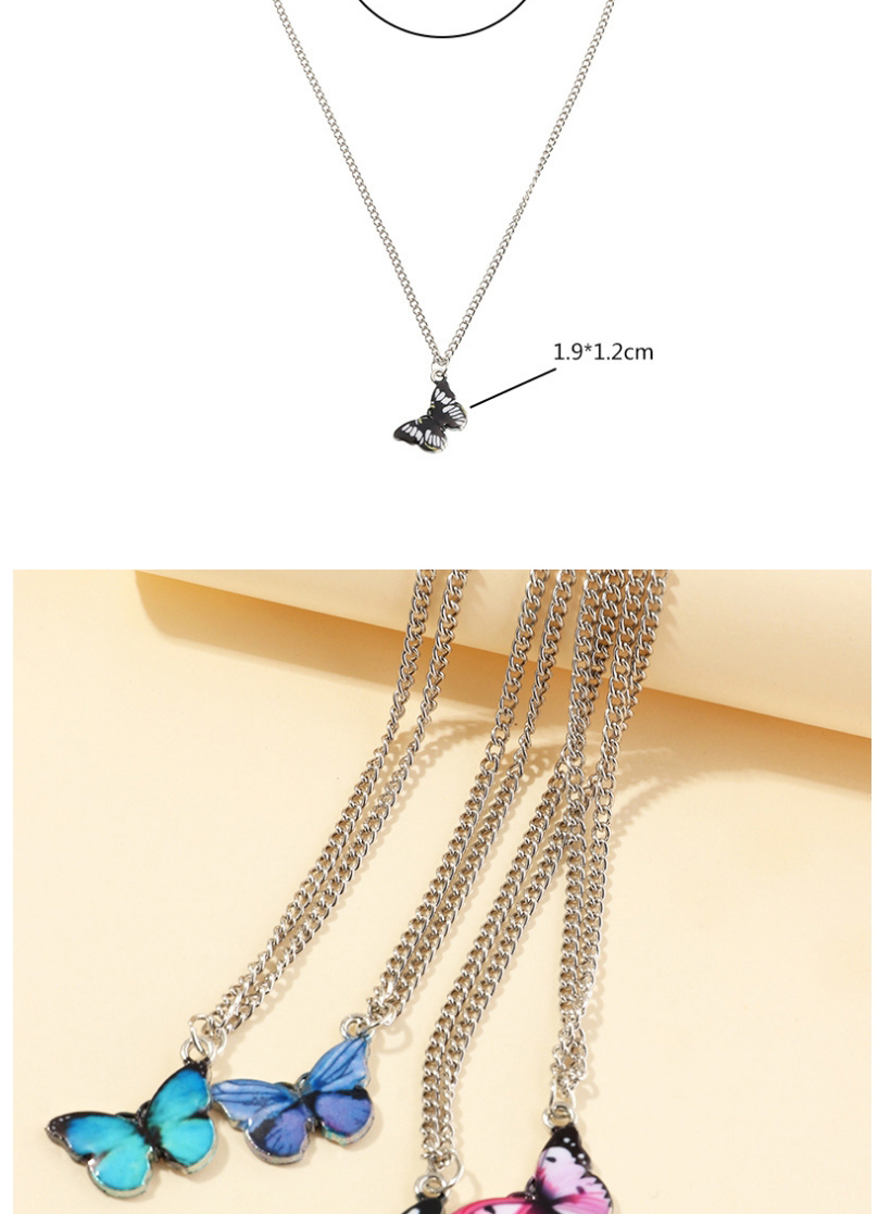 Fashion Black Dripping Butterfly Alloy Clavicle Necklace Chain,Pendants