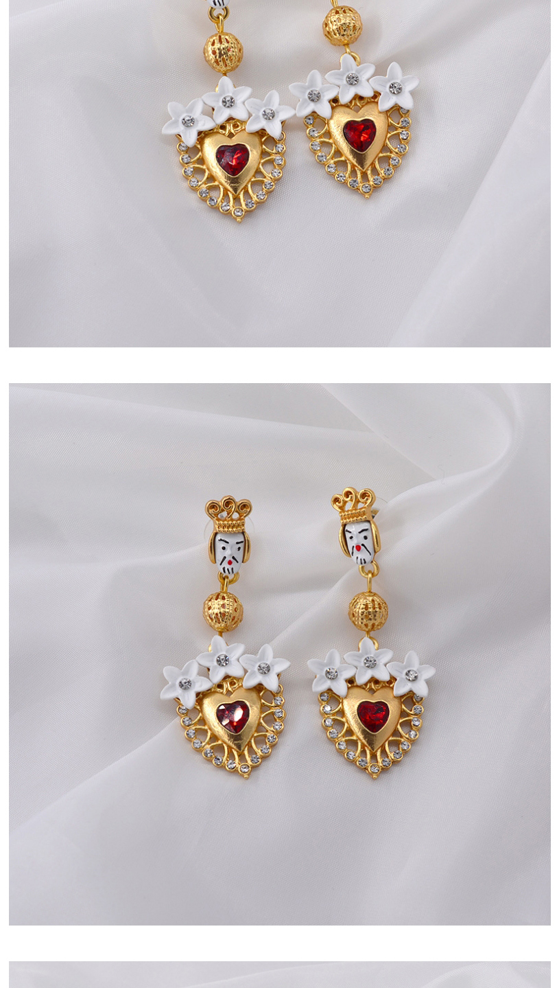 Fashion Golden Puppet Long Pearl And Diamond Geometric Earrings,Drop Earrings