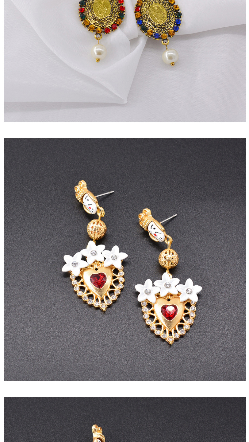 Fashion Golden Puppet Long Pearl And Diamond Geometric Earrings,Drop Earrings