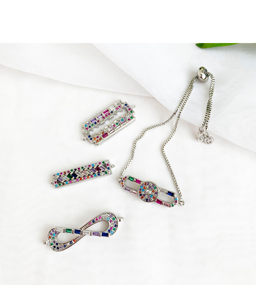 Fashion Hna Copper-set Zircon Rope Beaded Adjustable Bracelet,Bracelets