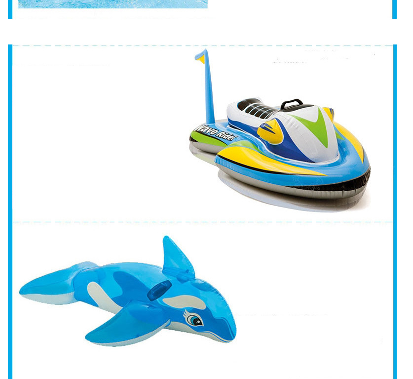 Fashion Baby Dolphin Water Animal Mount Inflatable Toy Floating Bed,Swim Rings