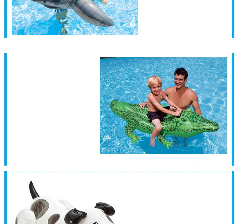 Fashion Realistic Crocodile Water Animal Mount Inflatable Toy Floating Bed,Swim Rings