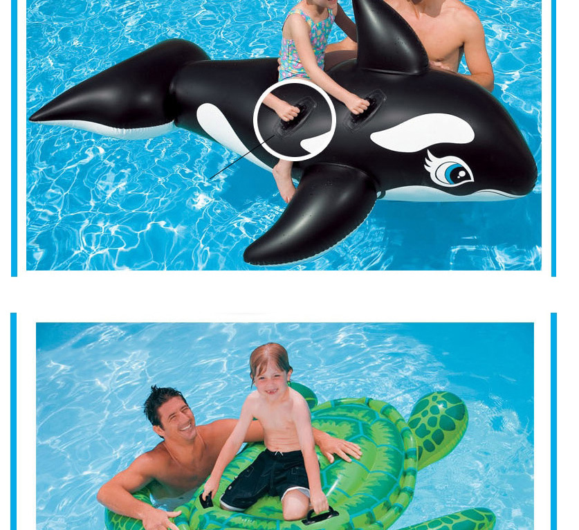 Fashion Baby Dolphin Water Animal Mount Inflatable Toy Floating Bed,Swim Rings