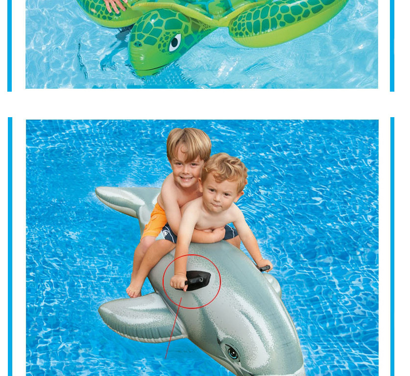 Fashion Baby Turtle Water Animal Mount Inflatable Toy Floating Bed,Swim Rings