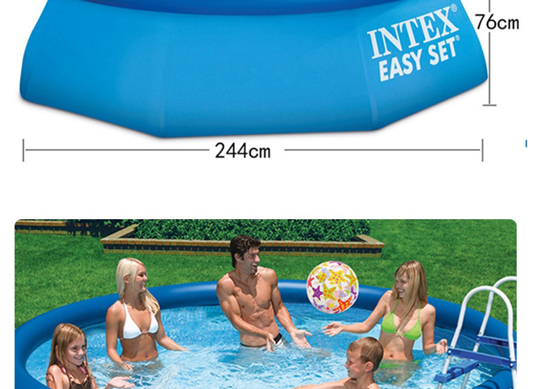 Fashion Top Ring Inflatable 2.44m * 0.76m Large Inflatable Folding Family Swimming Pool,Swim Rings